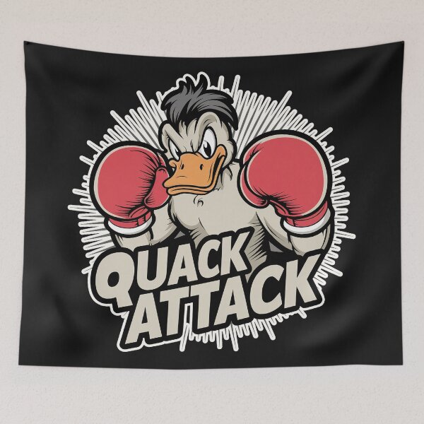 Item preview, "Quack Attack" Funny Boxer Duck Boxing Lover T-Shirt designed and sold by Witty Shirts.
