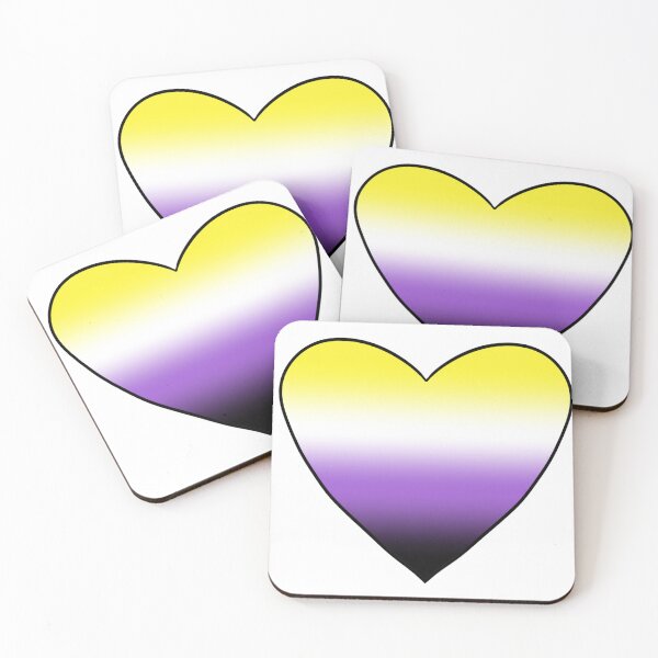 Item preview, Nonbinary pride heart designed and sold by DeathOnABike.