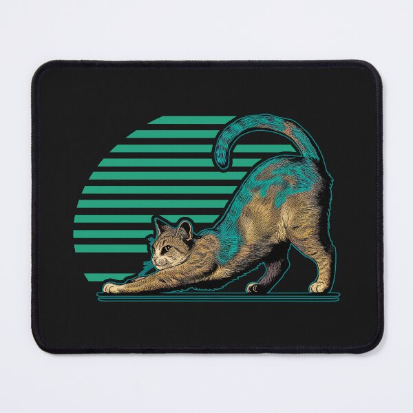 Item preview, Retro Cute Cat Doing Morning Cat Yoga" T-Shirt designed and sold by Witty Shirts.