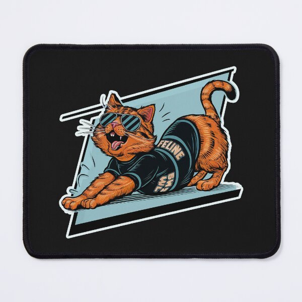 Item preview, "Vintage Cute Cat Doing Morning Cat Yoga" T-Shirt designed and sold by Witty Shirts.