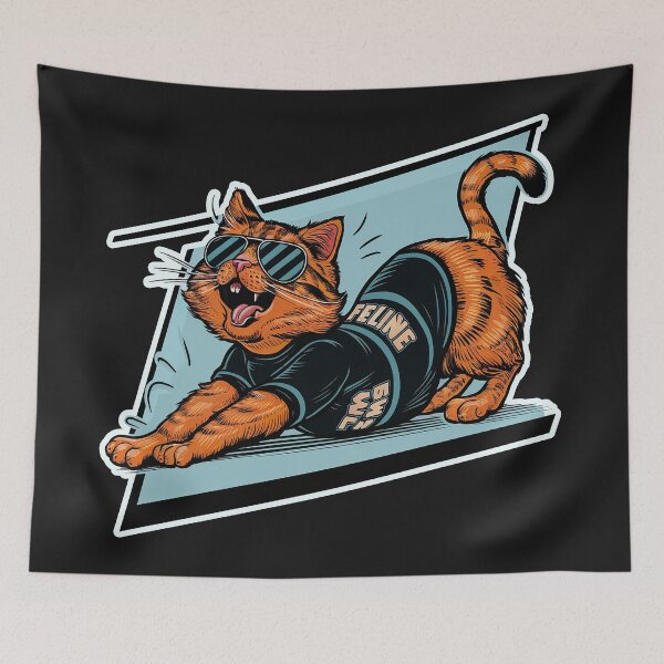 Item preview, "Vintage Cute Cat Doing Morning Cat Yoga" T-Shirt designed and sold by Witty Shirts.