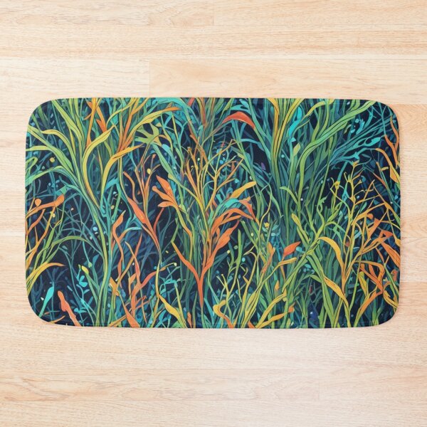 Item preview, Abstract Bioluminescent Seagrass Pattern designed and sold by calibrit.