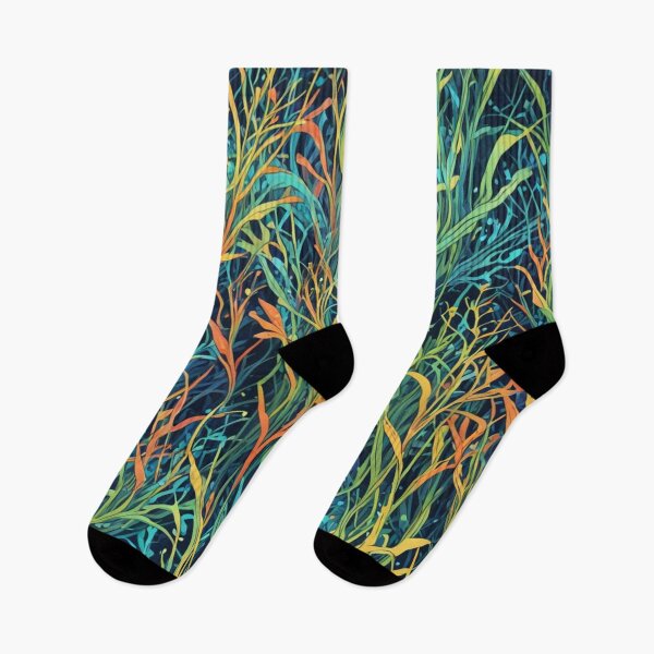 Item preview, Abstract Bioluminescent Seagrass Pattern designed and sold by calibrit.