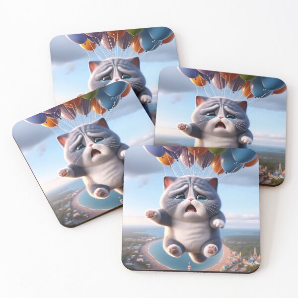 Item preview, Cat flies into the sky by balloon designed and sold by Catsmoment.