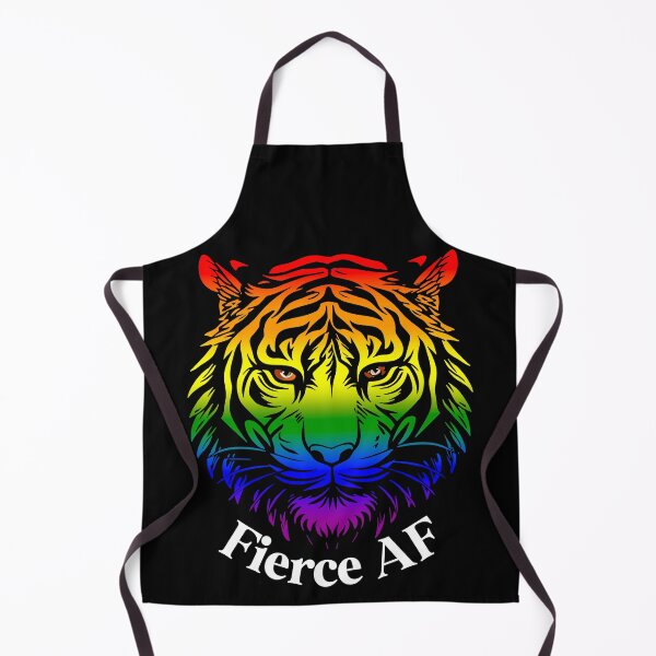 Item preview, Fierce AF Tiger with LGBTQ Rainbow Pride Flag Colors, Rainbow Flag Design designed and sold by Travelslightly.