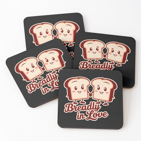 Item preview, "Breadly in Love" Funny Cute Bread Couple Love T-Shirt designed and sold by Witty Shirts.