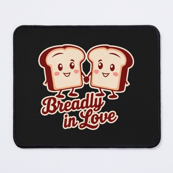 Item preview, "Breadly in Love" Funny Cute Bread Couple Love T-Shirt designed and sold by Witty Shirts.