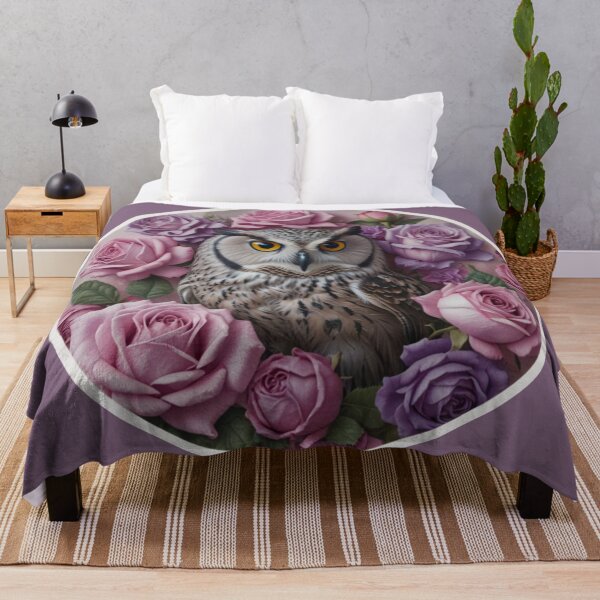 Item preview, Owl and pastel roses designed and sold by Astralia.