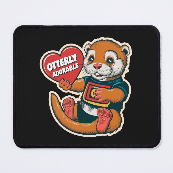 Item preview, "Otterly Adorable" Vintage Funny Otter Lover Cute T-Shirt designed and sold by Witty Shirts.