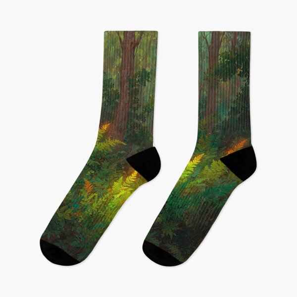 Item preview, Beautiful greenery in glowing forest designed and sold by Serene Scapez.