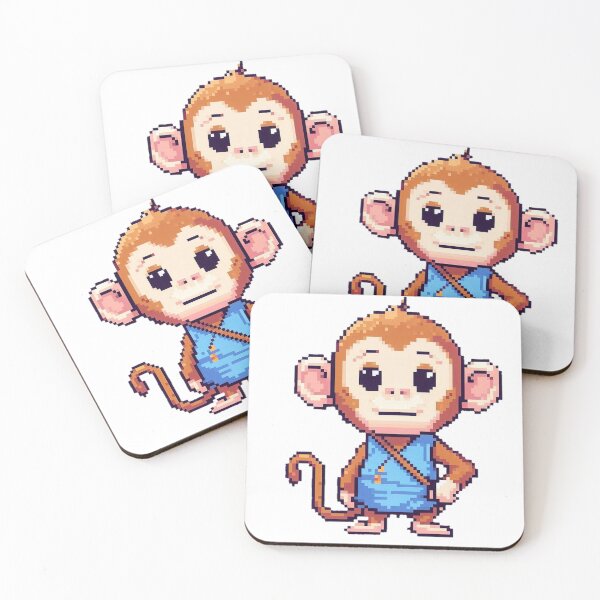 Item preview, Cheerful Pixel Monkey designed and sold by DarkenFusion.