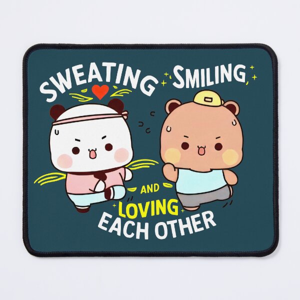 Item preview, Dudu Motivates Bubu to Workout with Love and Sweat, Couple Enjoys Workout Together, Bubu Dudu Caring Fit Couple Exercise designed and sold by FEBRICAST.