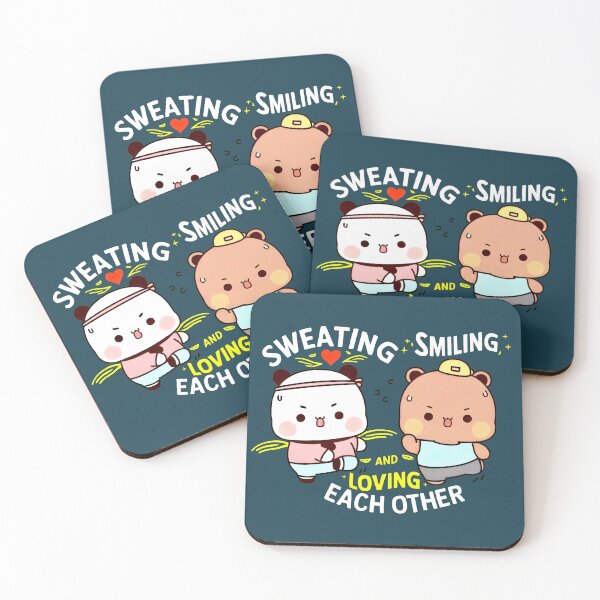 Item preview, Dudu Motivates Bubu to Workout with Love and Sweat, Couple Enjoys Workout Together, Bubu Dudu Caring Fit Couple Exercise designed and sold by FEBRICAST.
