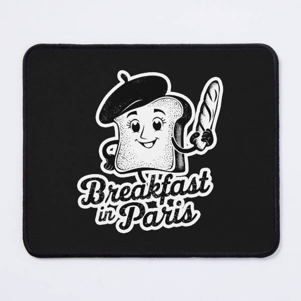 Item preview, ''Breakfast in Paris'' Cute Toast with French Beret and French Bread Funny T-Shirt designed and sold by Witty Shirts.