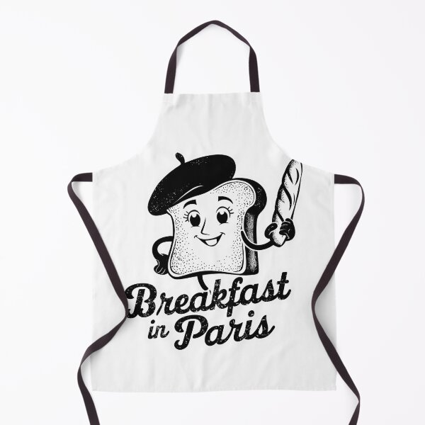 Item preview, ''Breakfast in Paris'' Cute Toast with French Beret and French Bread Funny T-Shirt designed and sold by Witty Shirts.