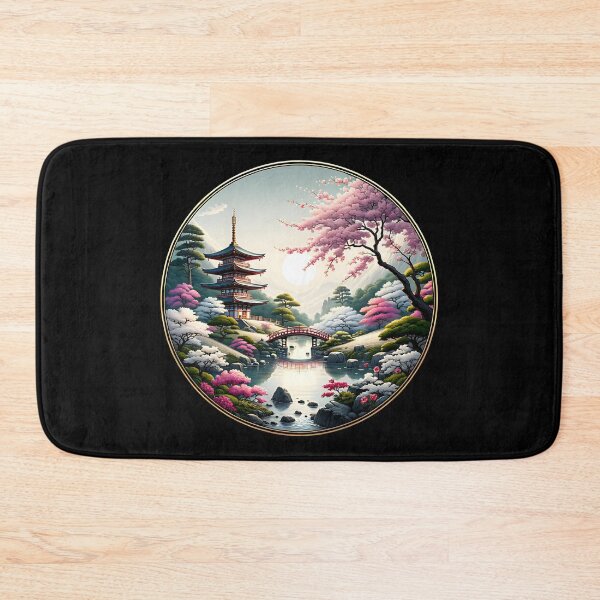 Item preview, Japanese Art Style, Manga, Anime, Pagoda, River designed and sold by Pflugart.