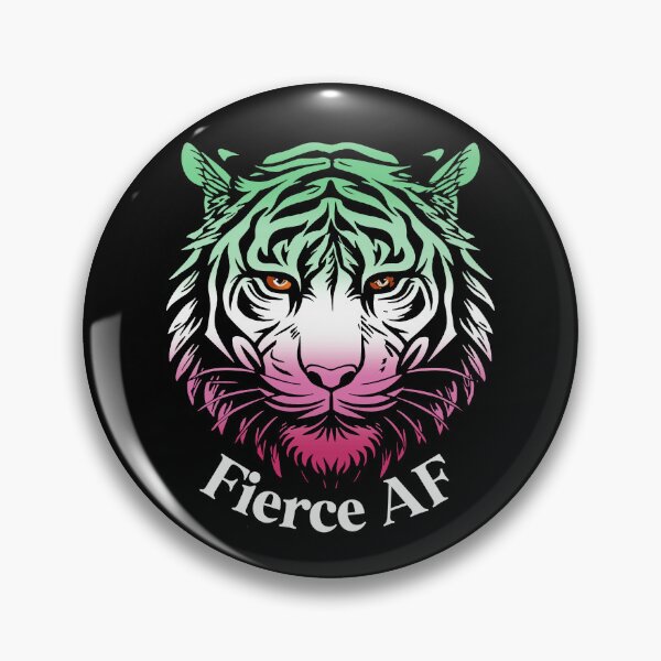 Item preview, Fierce AF Tiger with Abrosexual Pride Flag Colors, Abrosexual Flag Design designed and sold by Travelslightly.