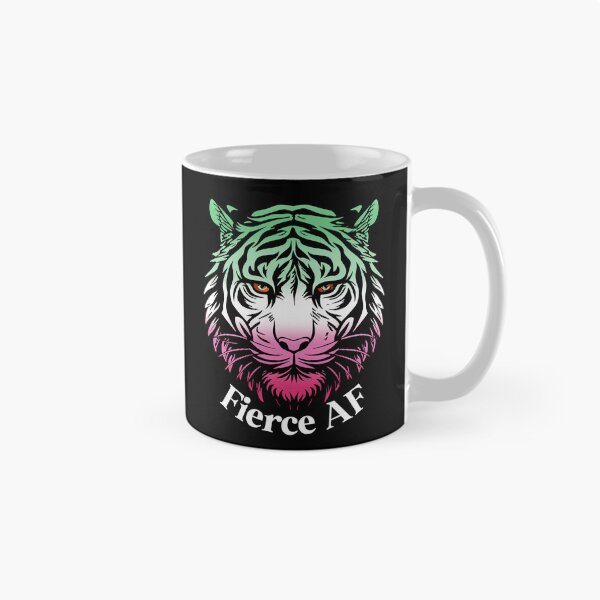 Item preview, Fierce AF Tiger with Abrosexual Pride Flag Colors, Abrosexual Flag Design designed and sold by Travelslightly.