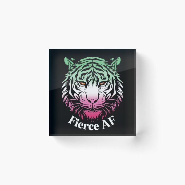 Item preview, Fierce AF Tiger with Abrosexual Pride Flag Colors, Abrosexual Flag Design designed and sold by Travelslightly.