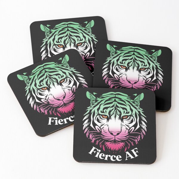 Item preview, Fierce AF Tiger with Abrosexual Pride Flag Colors, Abrosexual Flag Design designed and sold by Travelslightly.