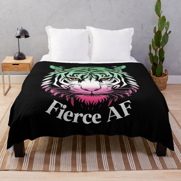 Item preview, Fierce AF Tiger with Abrosexual Pride Flag Colors, Abrosexual Flag Design designed and sold by Travelslightly.