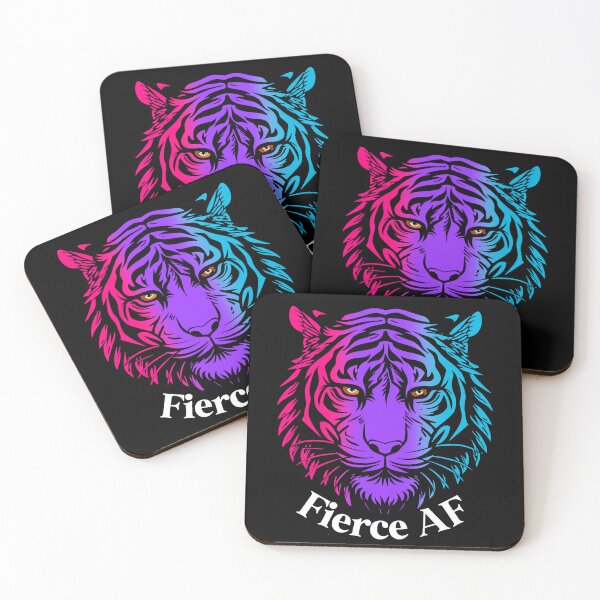 Item preview, Firece AF Tiger with Androgynous Pride Flag Colors, Androgyne Flag Design designed and sold by Travelslightly.