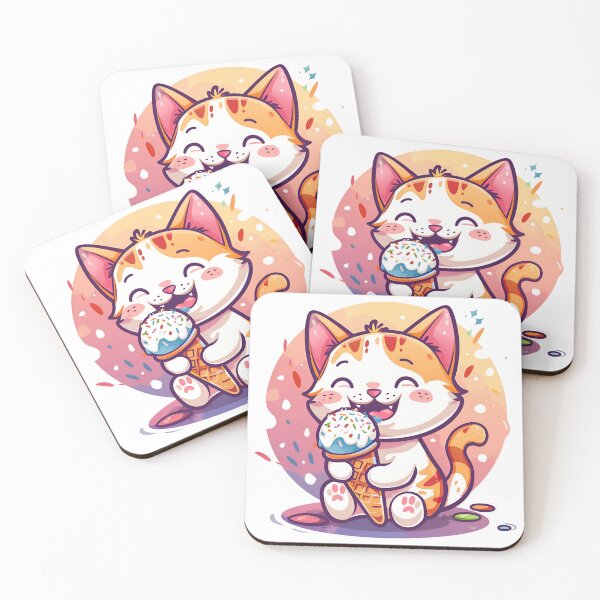 Item preview, Orange cat eats ice cream D5 (13000 x 13000 px) designed and sold by ParaCross.