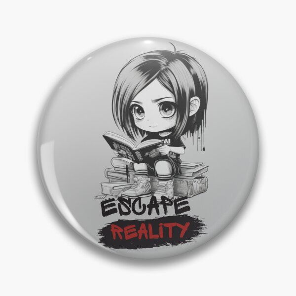 Item preview, Chibi Girl Reader &  "Escape Reality" designed and sold by MusesWhispers.