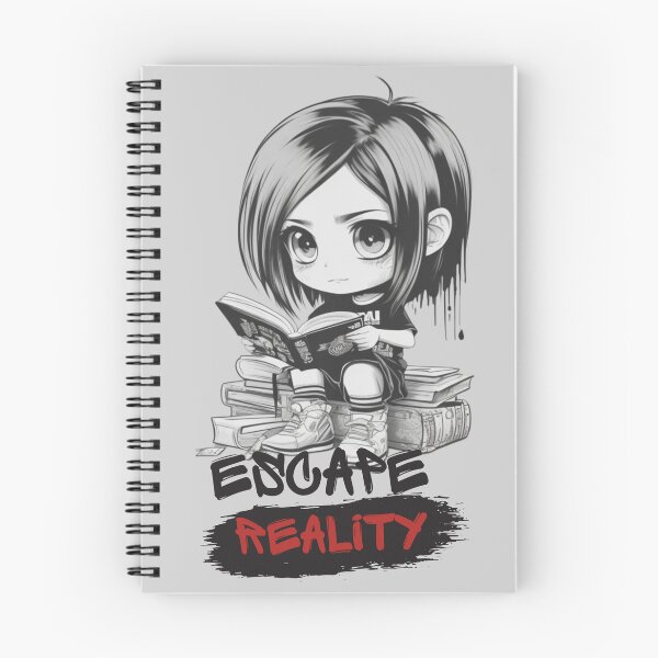 Item preview, Chibi Girl Reader &  "Escape Reality" designed and sold by MusesWhispers.