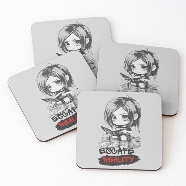 Item preview, Chibi Girl Reader &  "Escape Reality" designed and sold by MusesWhispers.