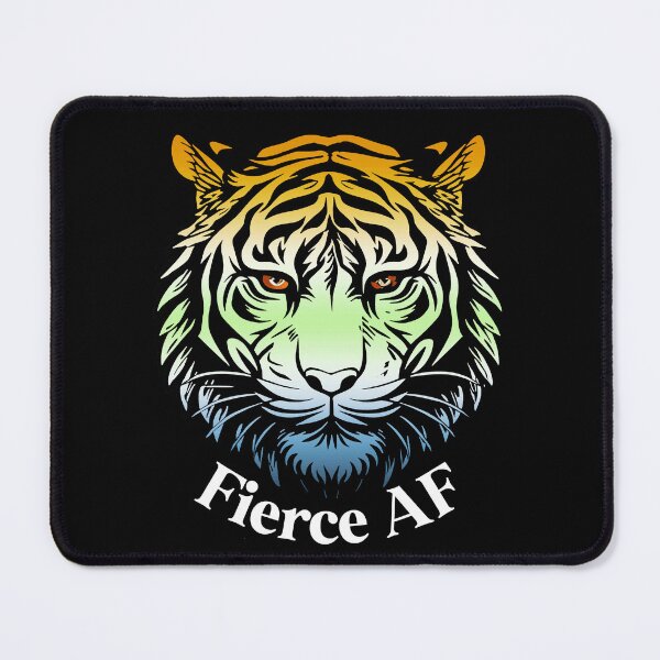 Item preview, Firece AF Tiger with AroAce Agender Pride Flag Colors, AroAce Agender Flag Design designed and sold by Travelslightly.