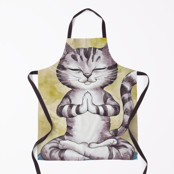 Item preview, A Gray Cat Doing Yoga designed and sold by pixelplaza.