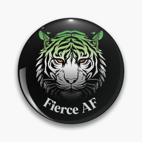 Item preview, Firece AF Tiger with Aromantic Flag Colors, Aromantic Flag Design designed and sold by Travelslightly.