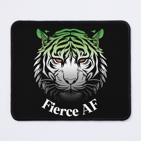 Item preview, Firece AF Tiger with Aromantic Flag Colors, Aromantic Flag Design designed and sold by Travelslightly.