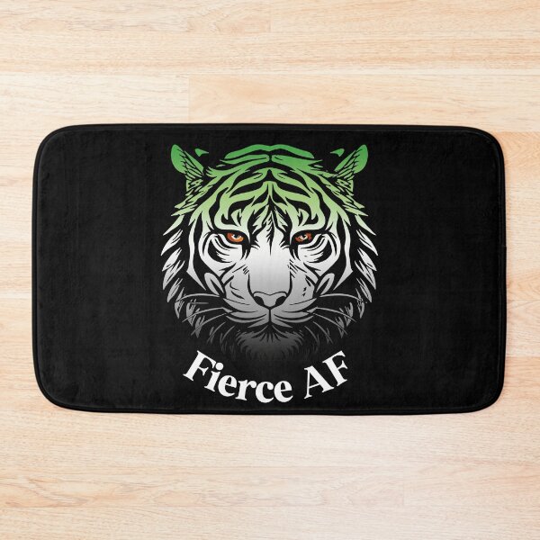 Item preview, Firece AF Tiger with Aromantic Flag Colors, Aromantic Flag Design designed and sold by Travelslightly.