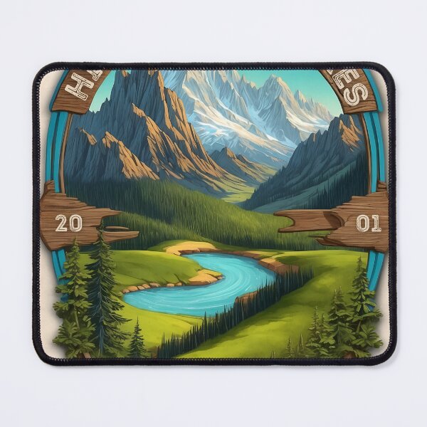 Item preview, Vintage Hiking Adventure Illustration: Hiking Adventures Awaits designed and sold by Ceemko's Vintage Corner.