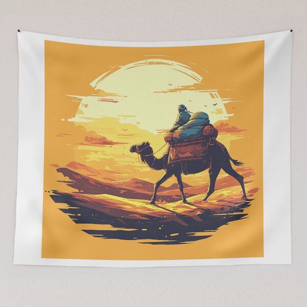 Item preview, Man Riding Camel in Desert designed and sold by Christian Weiss.