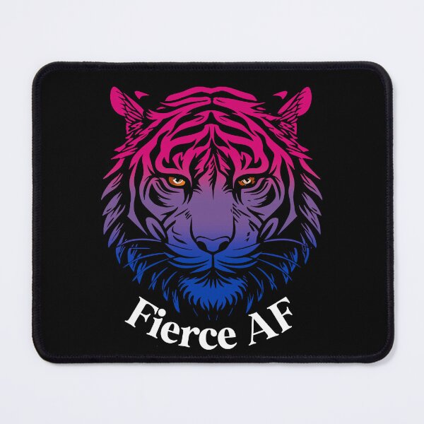 Item preview, Fierce AF Tiger with Bisexual Flag Colors, Bisexual Flag Design designed and sold by Travelslightly.