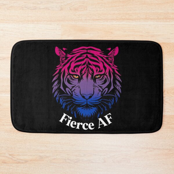 Item preview, Fierce AF Tiger with Bisexual Flag Colors, Bisexual Flag Design designed and sold by Travelslightly.