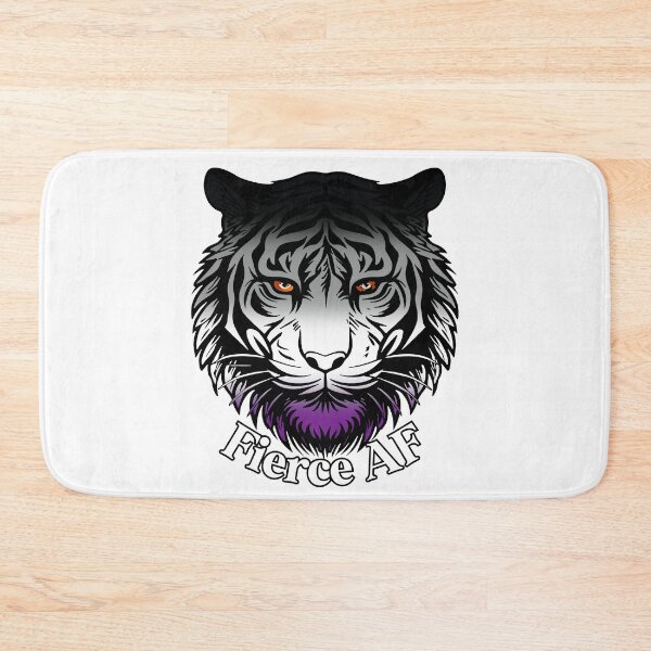 Item preview, Fierce AF Tiger with Asexual Flag Colors, Ace Flag Design designed and sold by Travelslightly.
