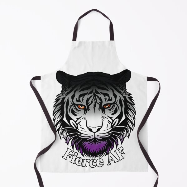 Item preview, Fierce AF Tiger with Asexual Flag Colors, Ace Flag Design designed and sold by Travelslightly.