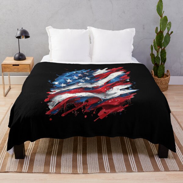 Item preview, American Flag Independence Day Theme v15 | Phone case, Blanket, Classic T-shirt designed and sold by BuzzworthyShop.