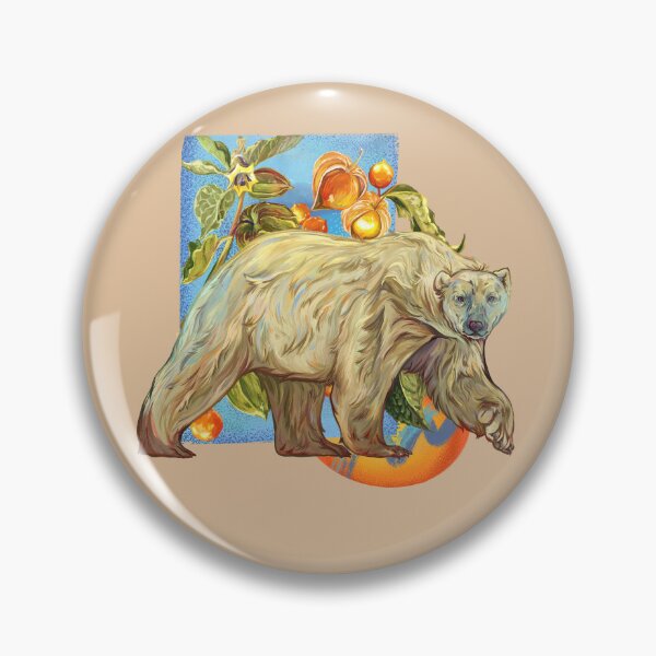 Item preview, great white bear with goosberries and moasic background designed and sold by captainringtail.