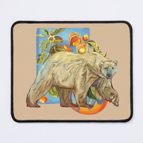 Item preview, great white bear with goosberries and moasic background designed and sold by CaptainRingtail.