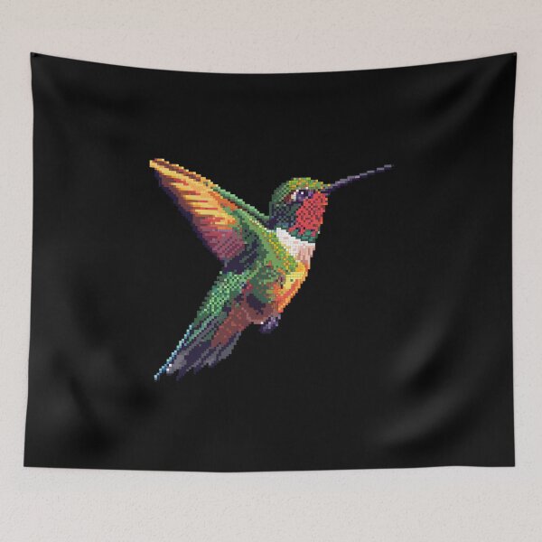 Item preview, Pixelated Hummingbird Artistry designed and sold by CUTEDOGGIEZ.