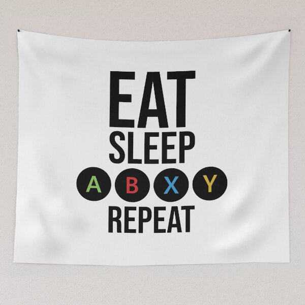 Item preview, Eat Sleep Game Repeat - Black XYAB Edition designed and sold by mvommen.