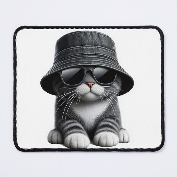 Item preview, Cute Bucket Hat Cat T-Shirt Designs #7 designed and sold by Kinyah88.