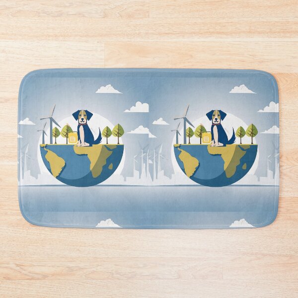 Item preview, Cartoon image of dog in concept of sustainable world.  designed and sold by PhotoSticker-YY.