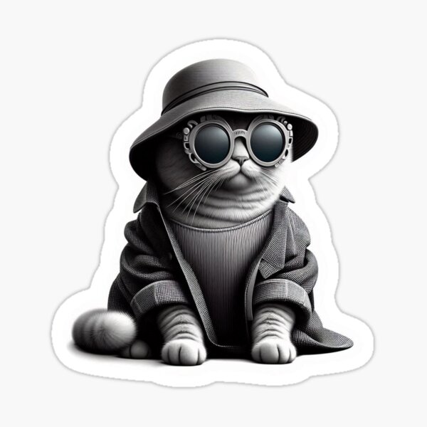 Aperçu de l'œuvre Dessins de t-shirts de chat avec chapeau de seau mignon #8 créée et vendue par Kinyah88.