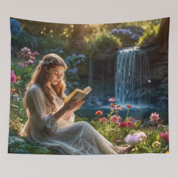 Item preview, Victorian Lady's Enchanted Garden Waterfall Retreat designed and sold by BlareBlare.